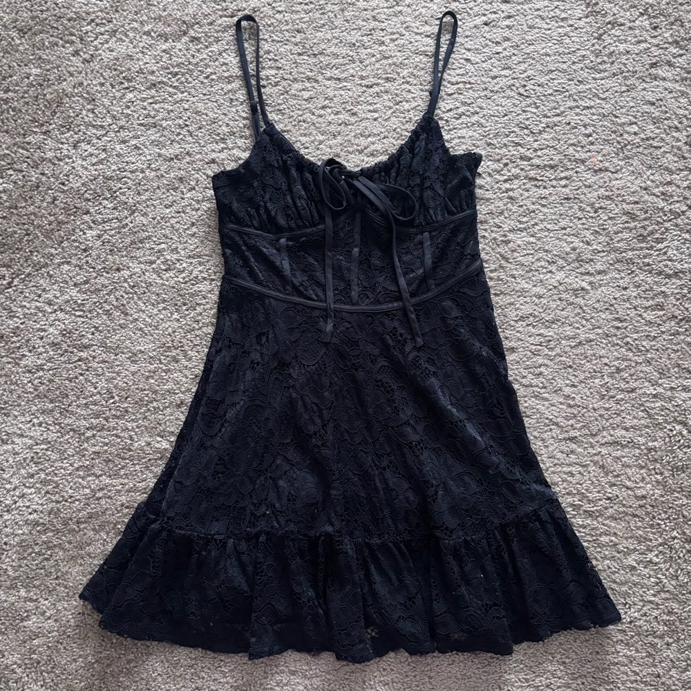 Forever 21 Black Lace Corset Mini Dress